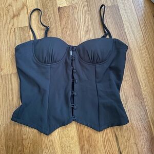 Princess Polly Archette Corset Vest Slate